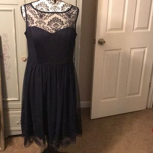 Bridesmaids navy blue dress